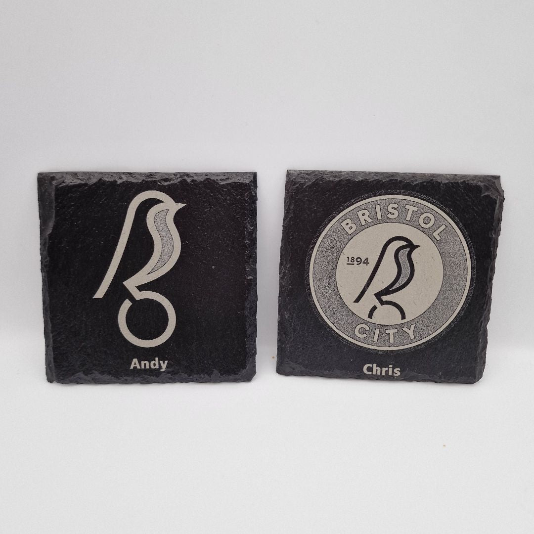 Personalised Slate Coaster Laser Engraving