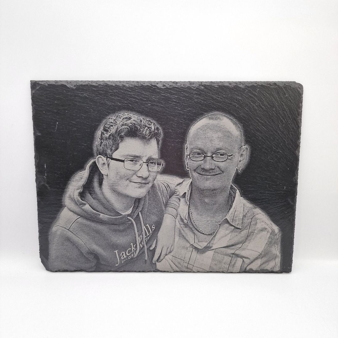 Personalised Engraved Photo in Placemat sized Slate